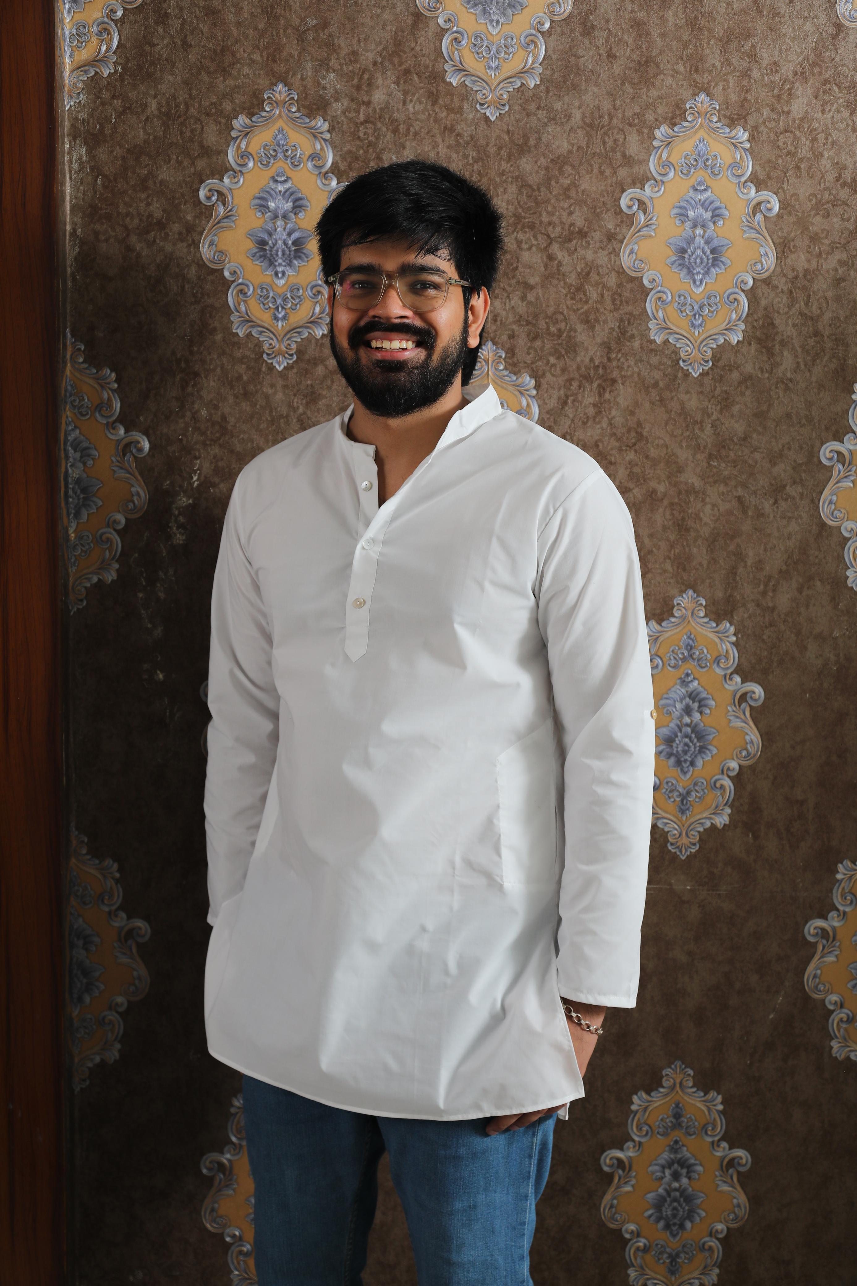 Swan White (Short Kurta)